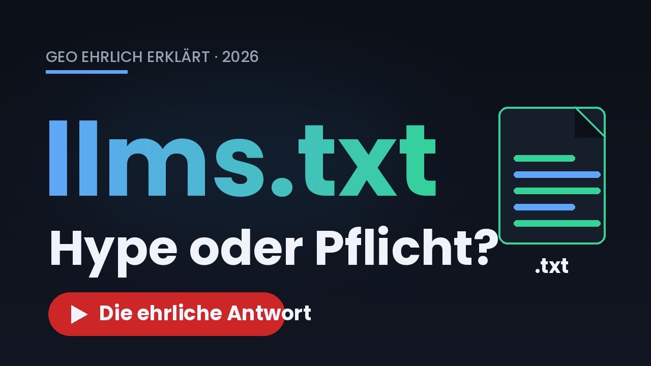 Video: llms.txt einrichten – Video